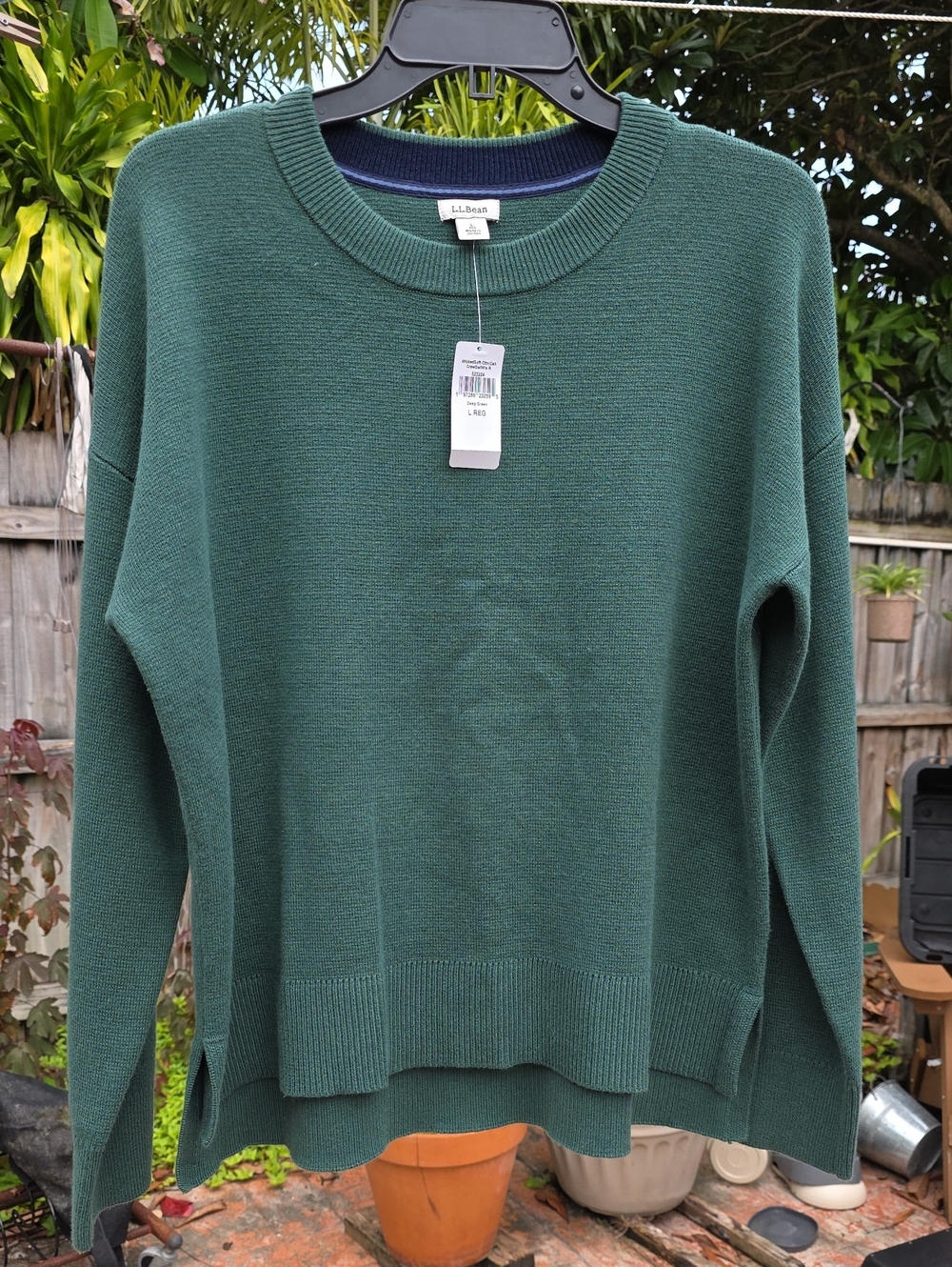 L.L. Bean Forest Green Crewneck Sweater